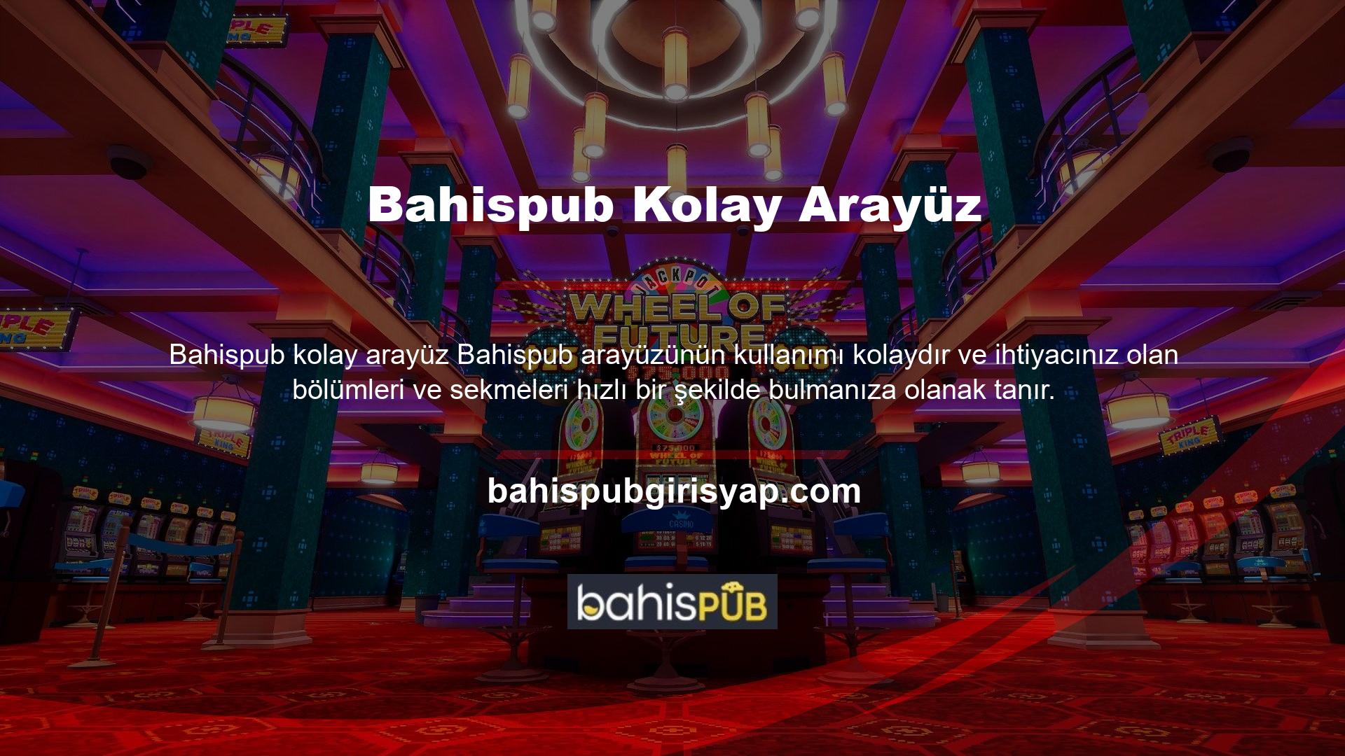 Bahispub başarılı yuvalar ve casino oyunlarından biriydi